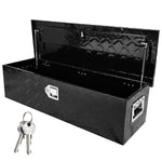 ZUN 39 Inch Truck Bed Tool Box Aluminum Heavy Duty Trailer Tool Box for Pickup Truck Bed RV Toolbox with W2788P190930