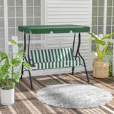 3-Seat Outdoor Porch Swing-Green 10668071
