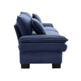 Corduroy Sofa Sleeper Couch Loveseat Sofa with Pillows Comfy Upholstered Deep Seat Sofa for W676P184142