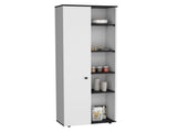 DEPOT E-SHOP Cary 67" H Kitchen Storage Cabinet With One Door, Five Interior Shelves and Five B097P167413