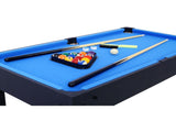 5-in-1 Multi-Game Table - Billiards, Push Hockey, Foosball, Ping Pong, and Basketball black/blue W465P164154