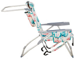 63*70*99cm Heightened Oxford Cloth Silver White Aluminum Tube Bearing 100kg Beach Chair Flamingo 01440155