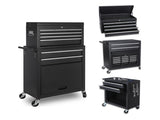 Tool Chest, 8-Drawer Rolling Tool Storage Cabinet with 2 in 1 Detachable Top Tool Box, Liner, 60961063