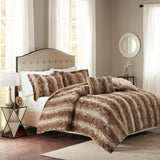 Full/Queen 4PC Faux Fur Comforter Set B03596921