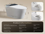 Tankless Smart Toilet With Bidet Built In, One-piece Bidet Toilet Seat, Auto Flush,Heated Seat, Warm W3598P362101