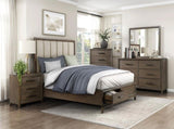 Dark Walnut Finish Nightstand of 3 Drawers Classic Design Bedroom Furniture 1pc B011140393