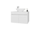 Sheridan Bathroom Vanity with 2 Doors and Sink, White B128P314799