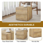 ZUN Elevate your living space with this square modern MDF coffee table that showcases smooth, light wood W1151P187996