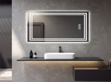 LED Bathroom Mirror 40" x 32" Front and Backlight, 5 Mins Defog, 5MM Full HD Reflected Wall Mounted T3177P296173