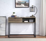 ZUN ACME Galeno Writing Desk, Rustic Oak & Black Finish OF00320