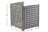 3-Panel Outdoor Air Conditioner Fence Screen, Outside Wood Privacy Fence, 32" W x 38" H W2640P290523