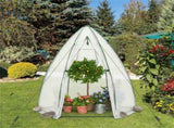 Hexagonal Mini Greenhouse with Zipper Door & Roll-Up Window, PE Cover Outdoor Plant House - White 14163863