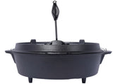 pre-Seasoned Cast Iron Dutch Oven With Skillet Lid, Outdoor Camping Deep Pot for Camping Fireplace 51168450