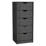 ZUN Basilea 5 Drawers Tall Dresser, Pull Out System B200P173186