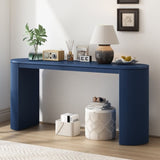 U_STYLE Curved Design Console Table with Unique Vertical Stripe Design ,Suitable for Living N711P205935V