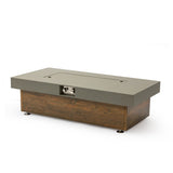 48_inch Iron Fire Pit Table with Wood Grain W3131P277179