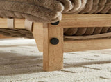 Accent Armless Lazy Sofa, Casual Single Sofa, Corduroy Fabric, For Living Room And Bedroom , With W876P304541