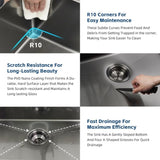 32 Gunmetal Black Workstation Kitchen Sink-32 x 19 Inch 16 Gauge Stainless Steel W1386P324794