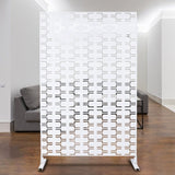 Outdoor & Indoor Privacy Metal Privacy 76" H48" W, Freestanding Decorative Privacy W465P193243