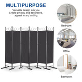 5.74FT 6-Fold Top With Shape 160g Polyester Cloth Plastic Feet Carbon Steel Frame Foldable Screen 49481759