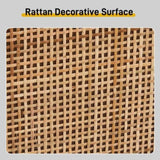 2 rows of 4 dump buckets with high feet arched rattan surface shoe cabinet density board with 90680718