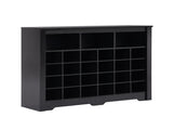 ON-TREND Sleek Design 24 Shoe Cubby Console, Modern Shoe Cabinet with Curved Base, Versatile WF309308AAB