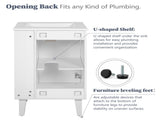 20-inch Bathroom Vanity with Ceramic Sink, Freestanding Single Vanity Set with Soft Closing Door, N710P330971K