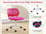 Ergonomic Kids Desk Chair, 16.5-21 Adjustable Height Mesh Study Chair Pink 37372036