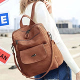 Backpack Purse for Womens, Waterproof PU Leather Backpacks Handbags, Ladies Casual Shoulder Bags 72104420