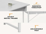32 Inch Small Desk Computer Desk with 2 Fabric Drawer Storage Bag Iron Hook Gaming Writing Table, 85063693
