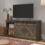 ZUN Bridgevine Home Farmhouse 66 inch TV Stand Console for TVs up to 80 inches, No Assembly Required, B108P160159