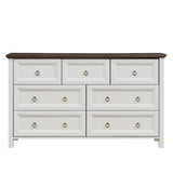 ZUN Farmhouse 7 Drawers Dresser Bedroom, Wood Rustic Dresser Tv Stand, Storage Dressers Organizer W2393P195498