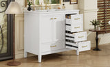 36" Bathroom Vanity with Sink, Bathroom Cabinet with Soft-Closing Door, 4 Drawers of Different N759P293646K