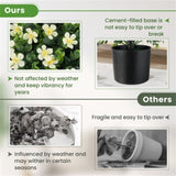 2 Pack Lifelike Artificial Potted Plants - White 68459043