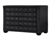 Sophia Modern Style Crystal Tufted Upholstery 5-Drawer Chest finished with Velvet Fabric made with 808857795083