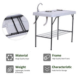 Portable Folding Camping Table with Sink / Dining Table 46948397