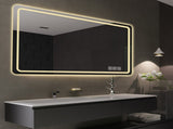 60X28 Inch LED Bathroom Mirror Vanity Mirrors with Front Lights Wall Mounted Anti-Fog Frameless Make W2071P402181