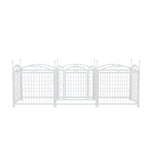 ZUN Dog Playpen Indoor 24 inch 8 Panels Metal Dog Pen Pet Dog Fence Outdoor Exercise Pen with Doors, W368P233997