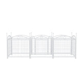 ZUN Dog Playpen Indoor 24 inch 8 Panels Metal Dog Pen Pet Dog Fence Outdoor Exercise Pen with Doors, W368P233997