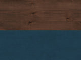 14 inch Chairside Table, No Assembly Required, Blue Denim and Whiskey Finish B108131556