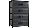 4-Drawer Dresser, Organizer Unit for Adult for Bedroom, Living Room, Charcoal Black 67713170