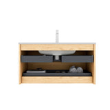 BRON 36" Bathroom Vanity Sink, Modern Wall-Mounted Floating Plywood Bathroom Storage Cabinet W2615P264556