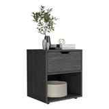 19.7" H Nightstand End Table with Open Shelf,Ligth Gray B097P167407