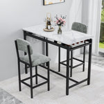 ZUN Kitchen Table Set, Dining Table and Chairs for 2, 3 Piece Dining Room Table Set with 2 Upholstered 05790443