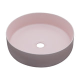 15.75"x15.75" Pink Ceramic Vessel Bathroom Sink W1243P290595
