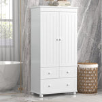 ZUN Tall Storage Cabinet with Three Drawers for Bathroom/Office, White N725P183256K