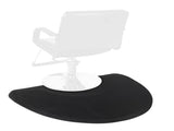 3x 4.5x 1/2" Beauty Salon Semicircle Anti-fatigue Salon Mat Black 42550201