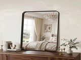 Bathroom Mirror 22"x30" Black Metal Frame Rectangle Vanity Mirror with Rounded Corners, Modern Wall 41875243