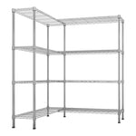 ZUN 58''W Adjustable Storage Shelves 1200LBS NSF Wire Shelving Unit 4 Tier Metal Shelving for Storage 17635992