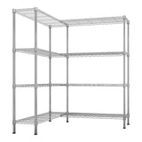 ZUN 58''W Adjustable Storage Shelves 1200LBS NSF Wire Shelving Unit 4 Tier Metal Shelving for Storage 17635992